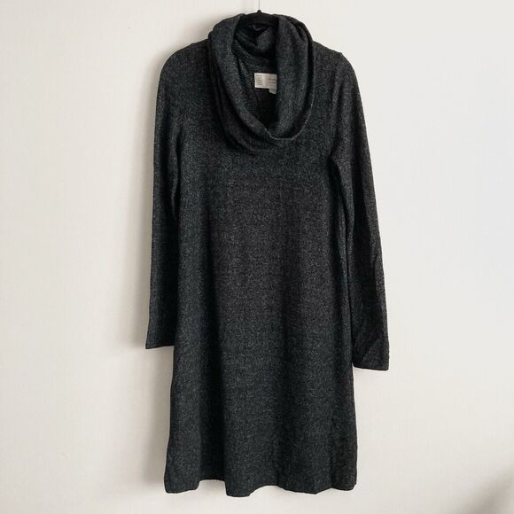 Anthropologie Saturday Sunday Dress Size Small Gray Cowl Neck Long Sleeve Soft - Picture 1 of 6